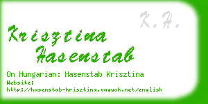 krisztina hasenstab business card